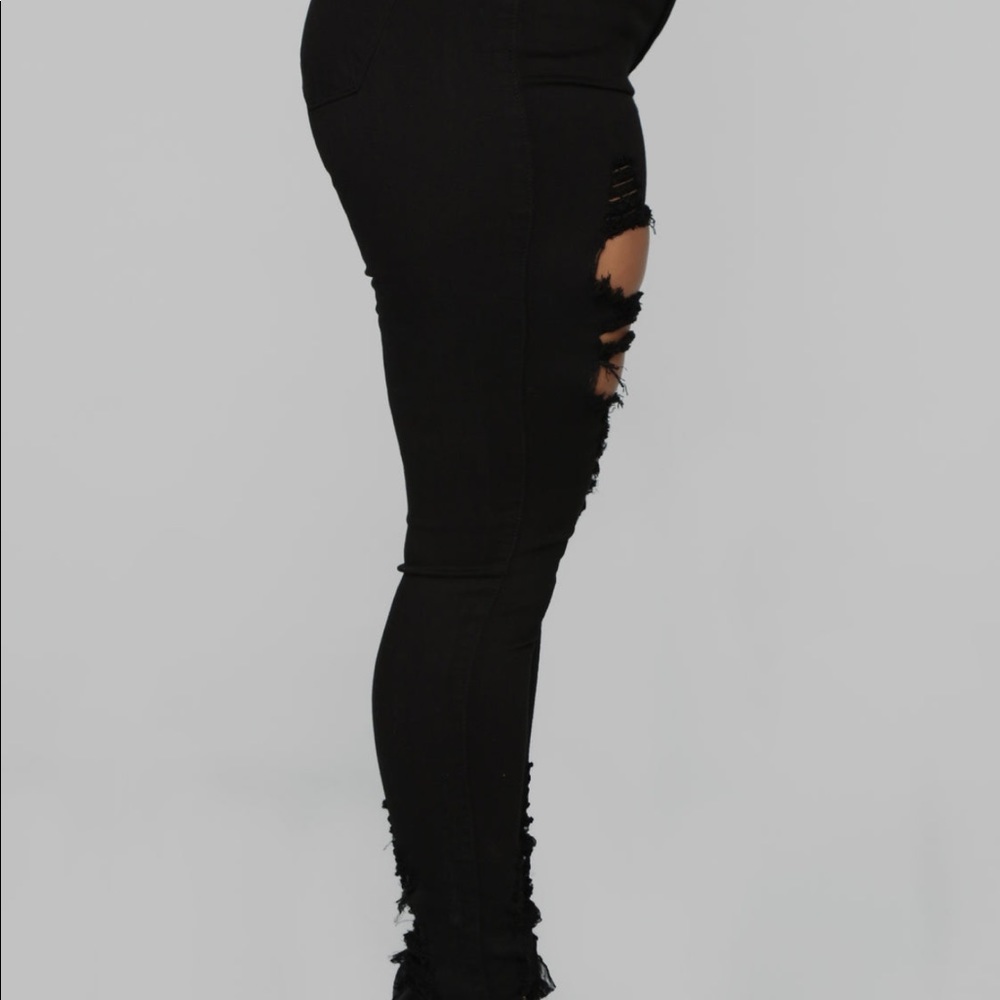 Black Ripped Jeans - Picture 3 of 4